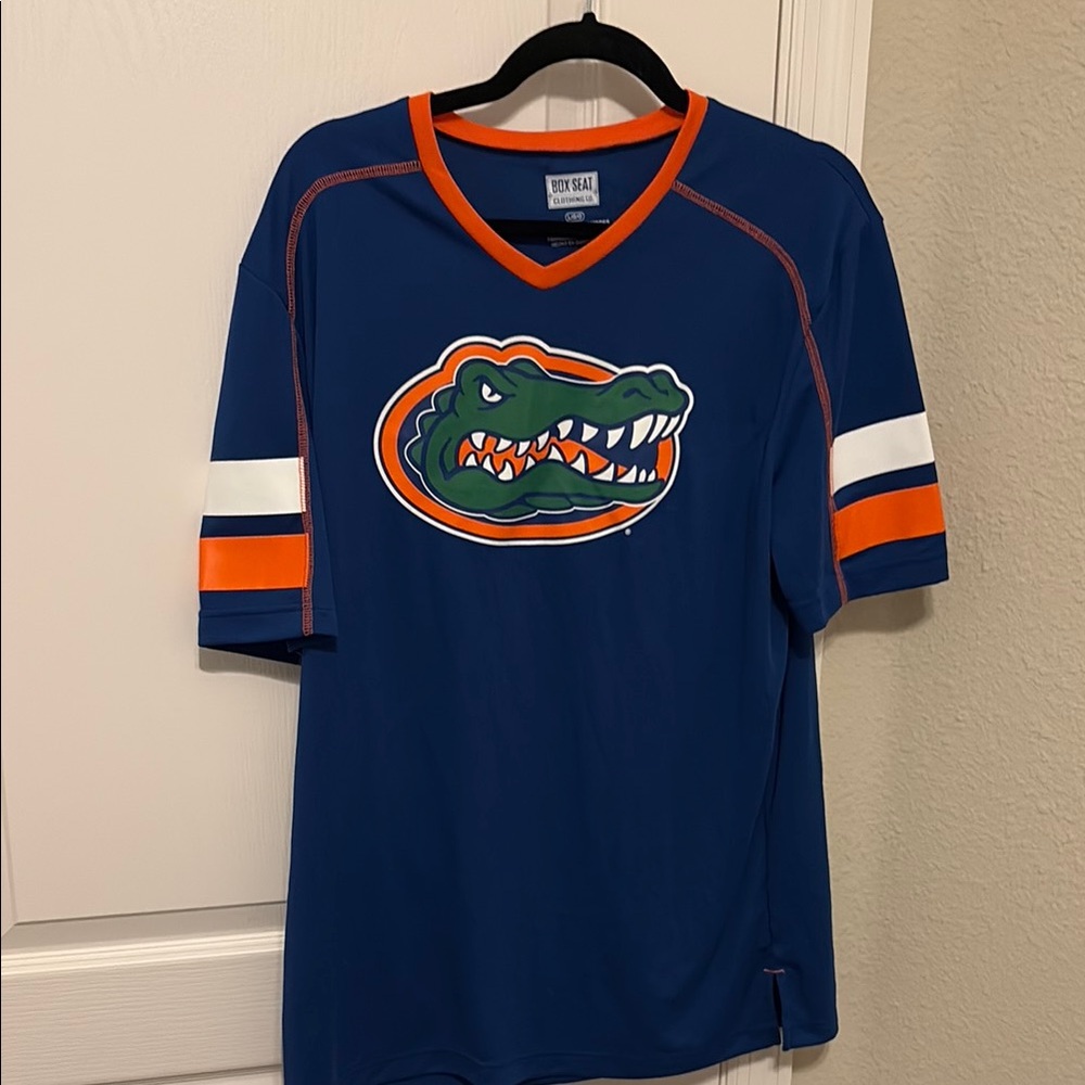 Blue and Orange Men's Short Sleeve Tee
